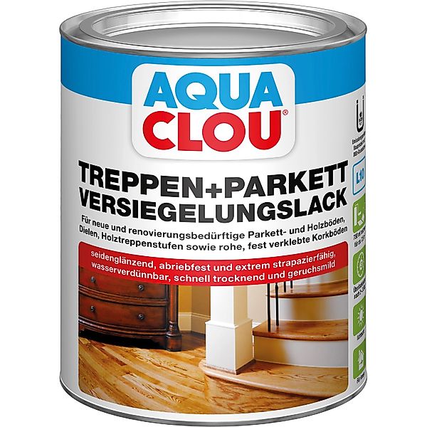 Aqua Clou Treppen+Parkett Versiegelungslack seidenglänzendl 750 ml günstig online kaufen