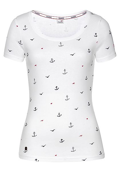 KangaROOS T-Shirt mit dezent maritimen Alloverprints günstig online kaufen