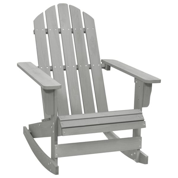 vidaXL Gartenstuhl Garten-Schaukelstuhl Holz Grau (1 günstig online kaufen