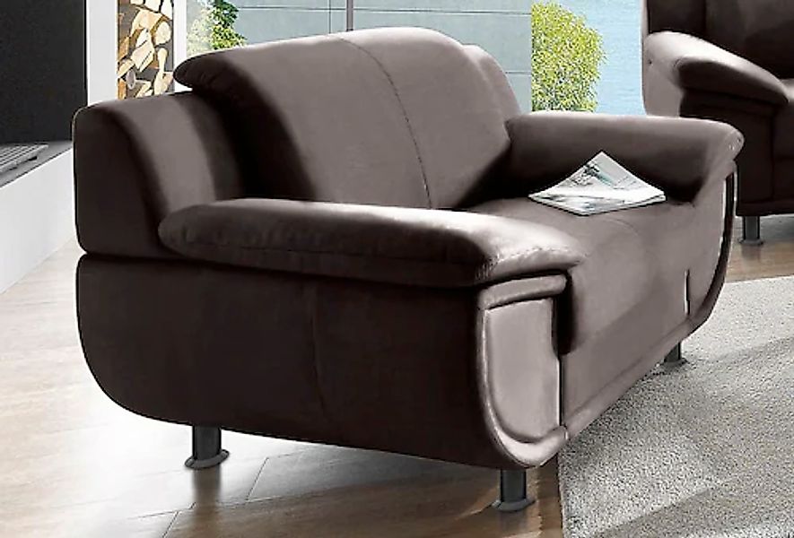TRENDMANUFAKTUR Sessel »Rondo, Breite 121 cm, breite Armlehnen, Füße schwar günstig online kaufen