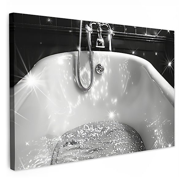 OneMillionCanvasses® Leinwandbild Badewanne - Glitzer - günstig online kaufen