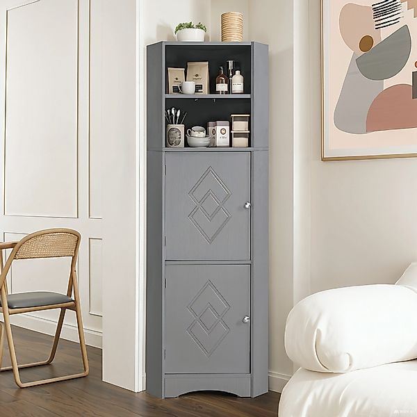 KLAM HOME Hochschrank Badschrank, Badmöbel, Eckschrank günstig online kaufen