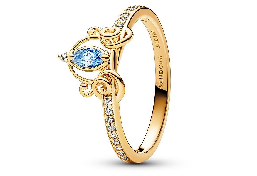 Pandora Fingerring Damenring Disney Cinderellas Kutsche Goldfarben günstig online kaufen