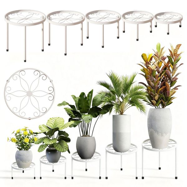 SURFOU Blumenständer 5er-Set Pflanzenständer Blumenhocker Pflanzenregal günstig online kaufen