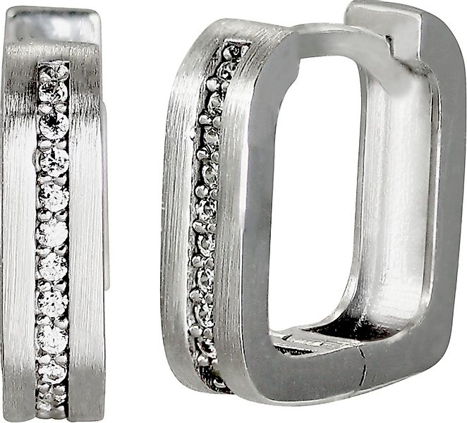 SilberDream Paar Creolen SilberDream Creole -eckig- Zirkonia weiß (Creolen) günstig online kaufen