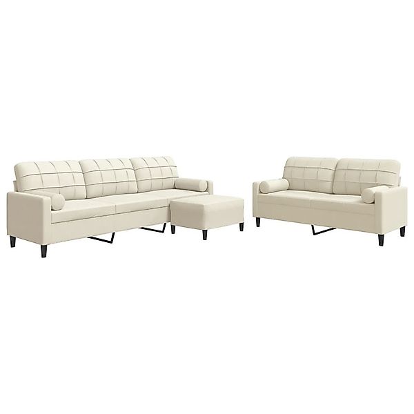 vidaXL Sofa 3-tlg. Sofagarnitur mit Kissen günstig online kaufen