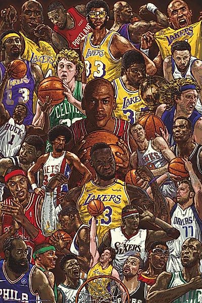 Poster Basketball - Poster - Superstars günstig online kaufen