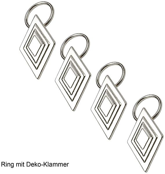 Liedeco Gardinenring, Gardinenstangen, (Packung, 4-St., mit günstig online kaufen