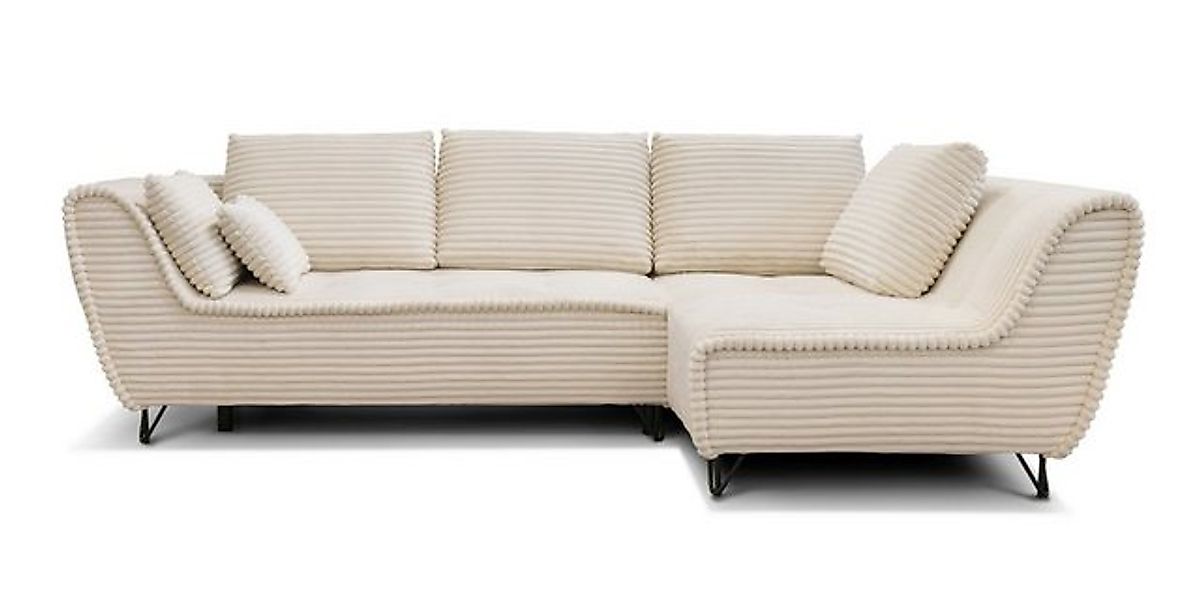 Möbel für Dich Ecksofa Cord Polsterecke Faleria mit Schlaffunktion und Bett günstig online kaufen