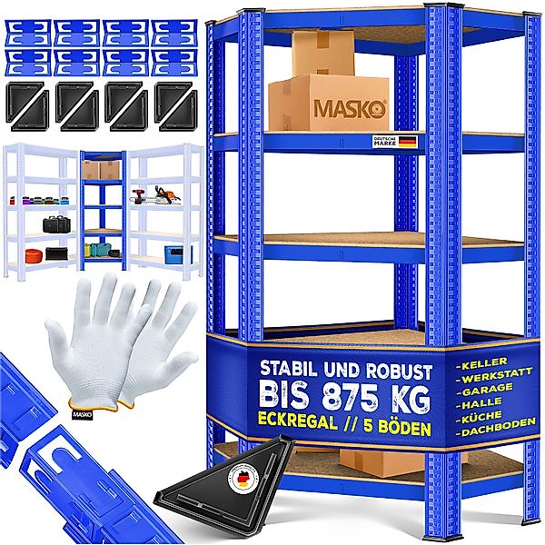 MASKO Schwerlastregal, Eckregal Lagerregal Schwerlastregal, Kellerregal, günstig online kaufen