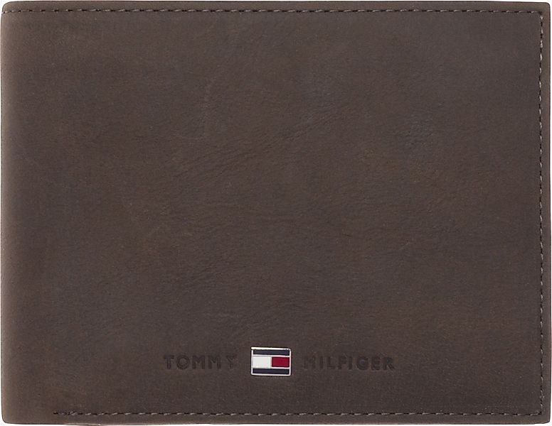 Tommy Hilfiger Geldbörse aus Leder, 12,5 cm x 10 cm Farbe braun Größe: One günstig online kaufen