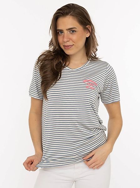 Zwillingsherz T-Shirt ""Zwillingsherz"" V-Neck, gestreift, kleines Motiv ge günstig online kaufen