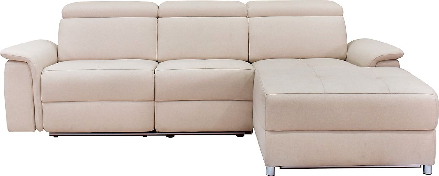 Home affaire Ecksofa "Pareli, L-Form, 259cm,m. Recamiere, Echtleder, Kunstl günstig online kaufen