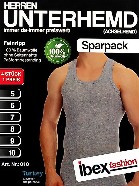 TEXEMP Unterhemd 4er Pack Herren Unterhemd Tank Top Achselhemd Feinripp Bau günstig online kaufen