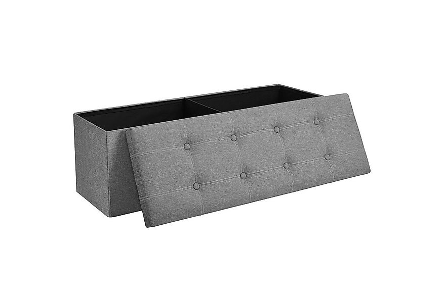 SONGMICS Sitzbank, Sitzhocker, mit Stauraum, faltbar, 76 / 110 x 38 x 38 cm günstig online kaufen