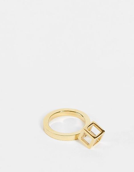Calvin Klein – Daring – Auffälliger Ring in Goldoptik-Goldfarben günstig online kaufen