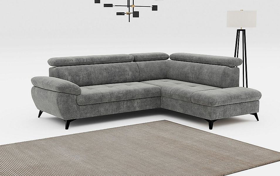COTTA Ecksofa Hudson L-Form, mit Kopfteilverstellung, wahlweise mit Bettfun günstig online kaufen