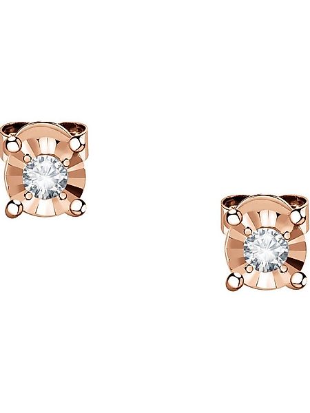 CHRIST Paar Ohrstecker CHRIST Damen-Ohrstecker 375er Roségold Diamant günstig online kaufen