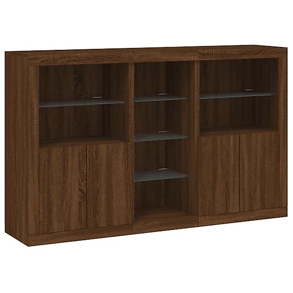vidaXL Sideboard mit LED-Leuchten Braun Eichen-Optik 162x37x100 cm 3209176 günstig online kaufen