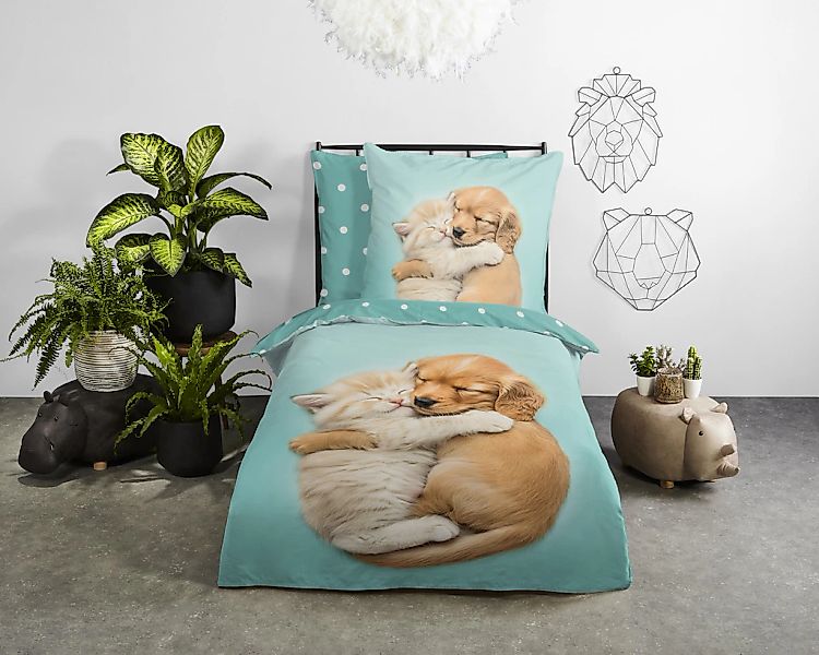 good morning Kinderbettwäsche "Paxy" 2 Stk. Baumwolle, Renforcé, Wendeoptik günstig online kaufen