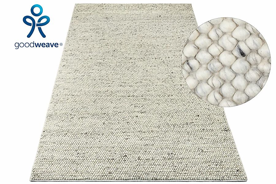 OTTO home Wollteppich "Wolly, Wolle" rechteckig 14 mm Höhe handgewebt, Hand günstig online kaufen