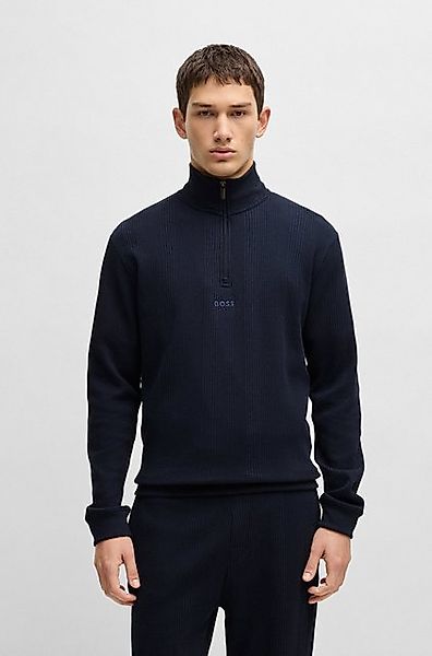 BOSS Sweatshirt Structure 1/4 Zip mit feiner Struktur günstig online kaufen