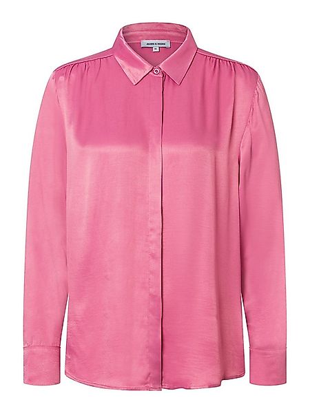 MORE&MORE Langarmbluse glänzende Satinbluse günstig online kaufen