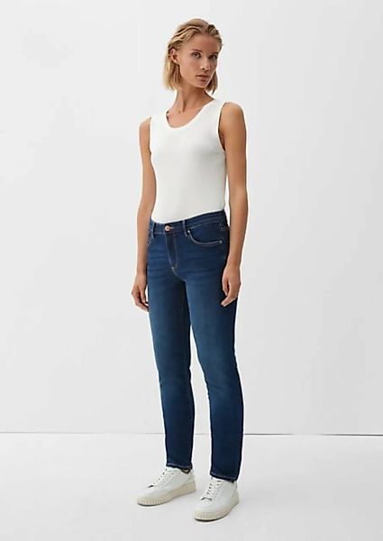 s.Oliver 5-Pocket-Jeans Jeans Betsy / Slim Fit / Mid Rise / Slim Leg Leder- günstig online kaufen