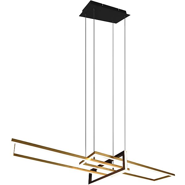 Trio LED Pendelleuchte Salinas Messing matt 1500 mm x 1100 mm x 400 mm günstig online kaufen