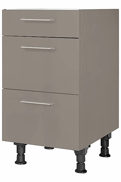 nobilia Unterschrank ""Laser", vormontiert, mit höhenverstellbaren Sockelfü günstig online kaufen