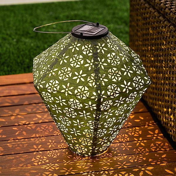 Pauleen LED Solarleuchte "Sunshine Flower Lampion Solar grün Tyvek Vlies", günstig online kaufen