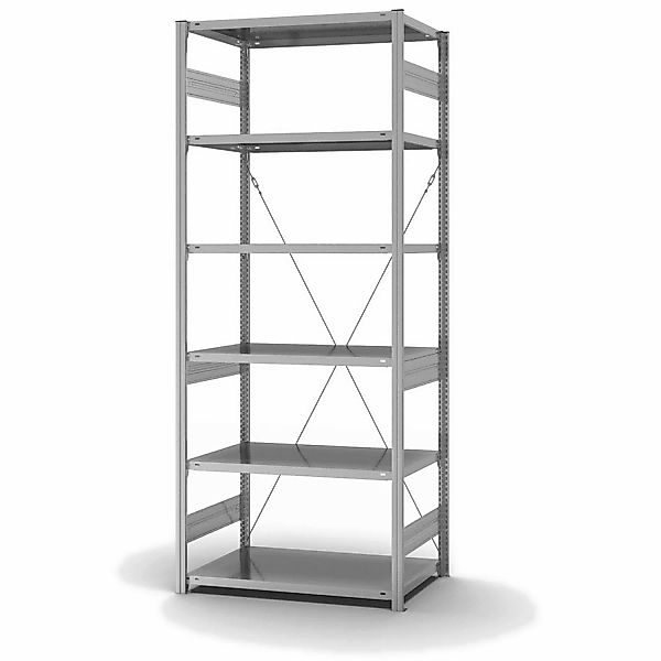 PROREGAL Edelstahlregal Stecksystem T-Profil HxBxT 250 x 100 x 60 cm 6 Eben günstig online kaufen