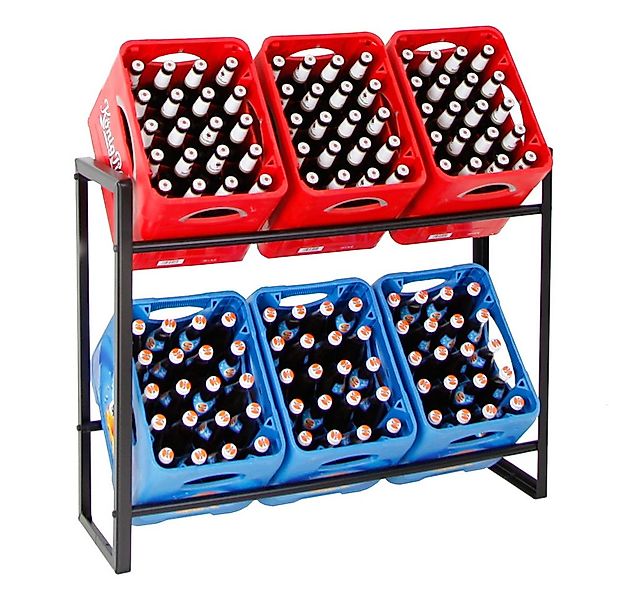 PROREGAL® Flaschenregal Getränkekistenregal KÖNIGSSEE 82x105x32cm 6 Kästen günstig online kaufen