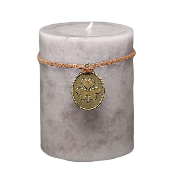 B&S Stumpenkerze Trendkerze durchgefärbt marmoriert sahara günstig online kaufen