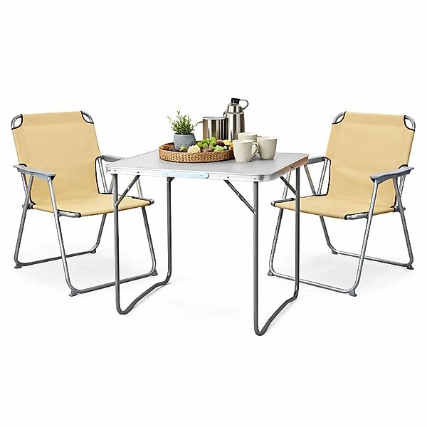 Mojawo XL 3teiliges Campingmöbel Set Alu mit Tragegriff Camping 80x60x68cm günstig online kaufen