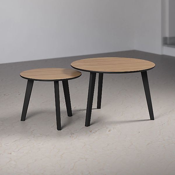 INOSIGN Couchtisch "Ronda", (Set, 2 St.), Beistelltische mit Massivholzfüße günstig online kaufen