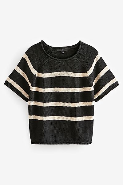 Next Kurzarmpullover Strick-T-Shirt aus 100 % Baumwolle günstig online kaufen