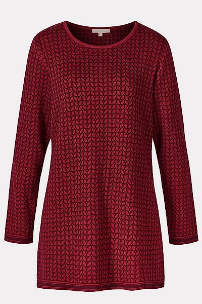 Himalaya Clothing Tunika Damen Sweater mit feinem Blattdesign - Tunika Swea günstig online kaufen