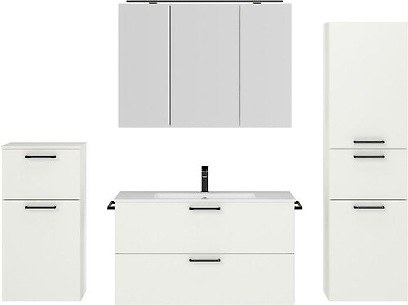 nobilia® Badmöbel-Set »Tolvina« vormontiert, mit Soft-Close, 4 Stk. tlg. günstig online kaufen