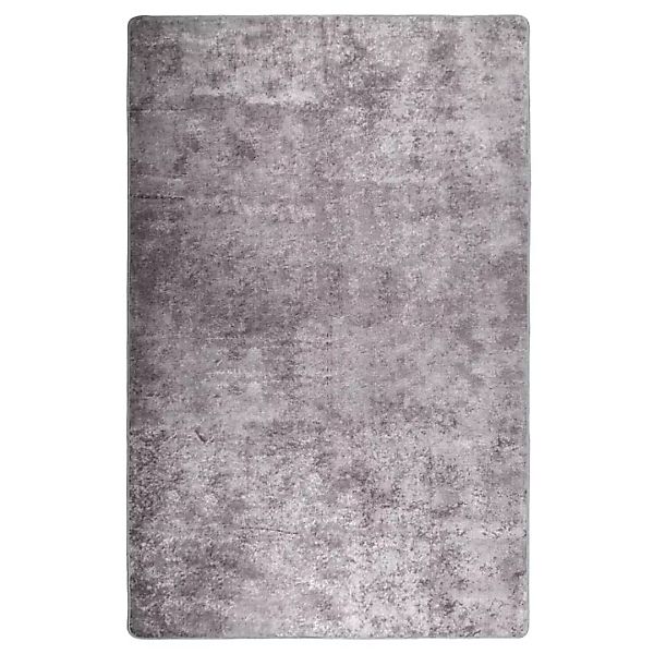 Teppich Waschbar 80x150 Cm Grau Rutschfest günstig online kaufen