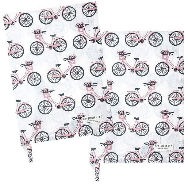 Krasilnikoff Geschirrtuch Colourful Bikes, (2-tlg., 2-teilig), günstig online kaufen