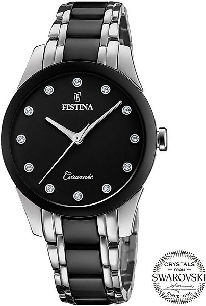 Festina Quarzuhr Ceramic Collection F20499/3, Armbanduhr, Damenuhr, Keramik günstig online kaufen