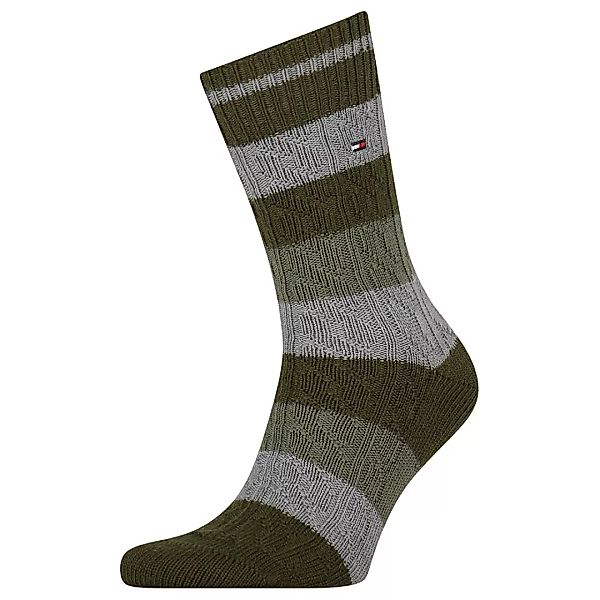 Tommy Hilfiger Wool Cable Socken EU 39-42 Olive günstig online kaufen