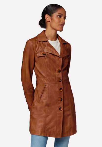 RICANO Ledermantel Lucy Ledermantel mit Reverskragen günstig online kaufen