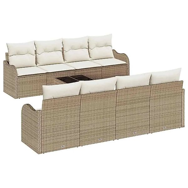 vidaXL Gartensofa-set Beige 55 x 55 x 37 cm Poly-Rattan 3345631 günstig online kaufen