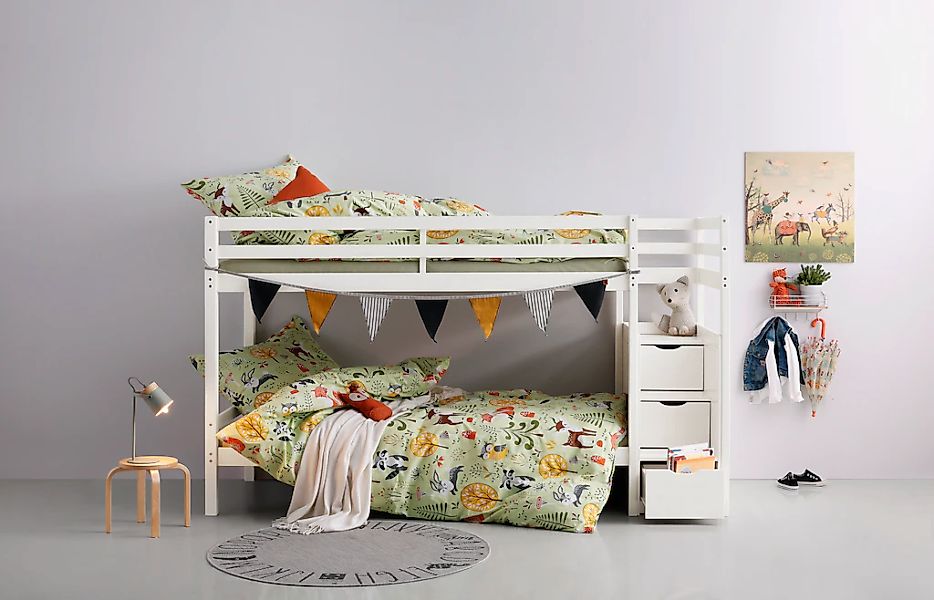 Lüttenhütt Etagenbett "Alpi, Belastbarkeit 250 KG" Kiefernholz, Etagenbett, günstig online kaufen