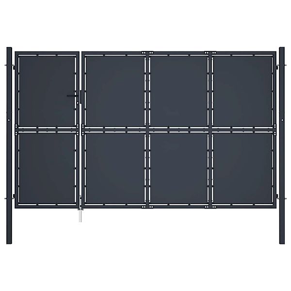 vidaXL Gartentor Stahl 350 x 175 cm Anthrazit 144539 günstig online kaufen