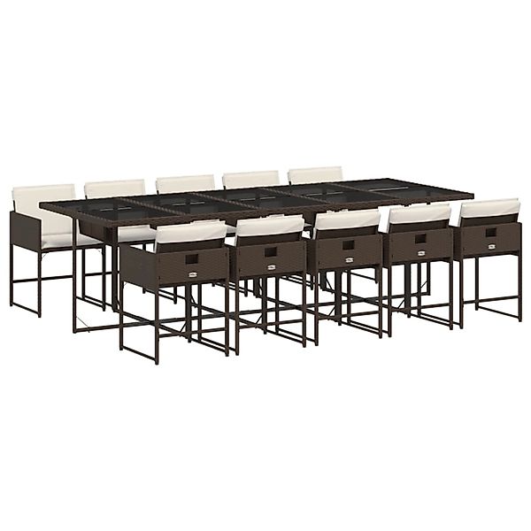 vidaXL Garten-Essgruppe 11-tlg. Garten-Essgruppe mit Kissen günstig online kaufen