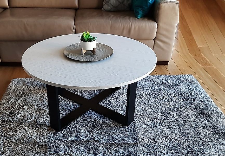 designimpex Couchtisch Design DA-333 rund Wohnzimmertisch Tisch 86 x 42 cm günstig online kaufen