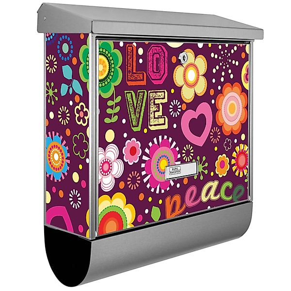 Banjado Briefkasten Edelstahl 38x39x12cm Mit Zeitungsfach Inkl. Montagemate günstig online kaufen